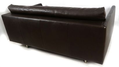 null Sofa two seats MONTIS, model AXEL, pure leather, on a stainless steel base....