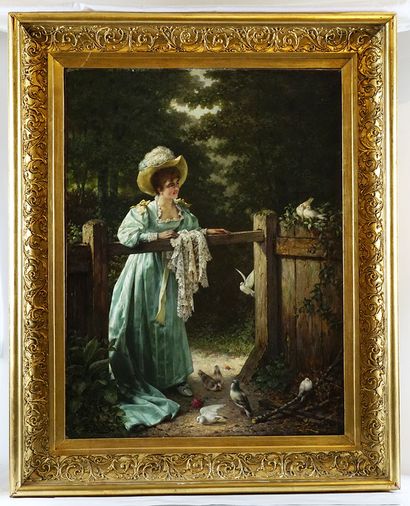 null PORTIELJE, Jan (1829-1908)

Lady with birds

Oil on canvas

Signed on the lower...
