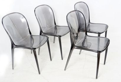 null Ensemble de quatre chaises KARTELL, modèle THALYA par Patrick Jouin. Chaises...