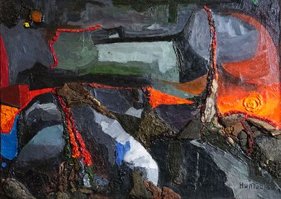 null HURTUBISE, Jacques (1939-2014)

"Les rochers"

Oil and collage on canvas

Signed...