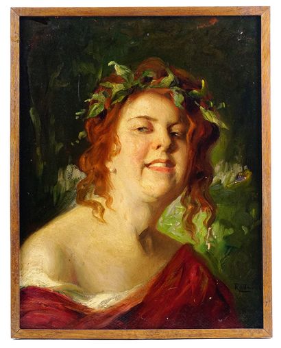 null ROTTMANN, Mozart (1874-c.1958)

Young girl with flower crown

Oil on board

Signed...