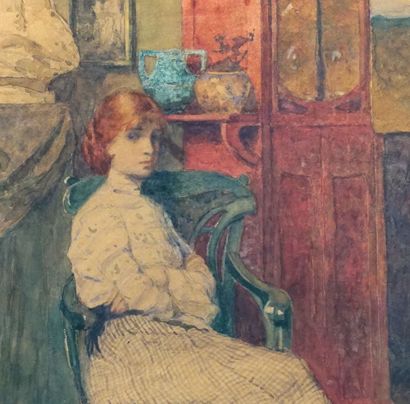 null TULL, Ödön (1870-1911)

Jeune femme s'impatientant

Aquarelle

Signée et datée...