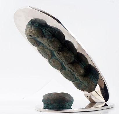 null FOURNELLE, André (1939-)

Untitled

Bronze with green patina and chrome metal

Signed...