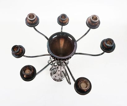 null BOREK SIPEK (1949 - 2016) Pour DRIADE - chandelier en métal argenté de style...