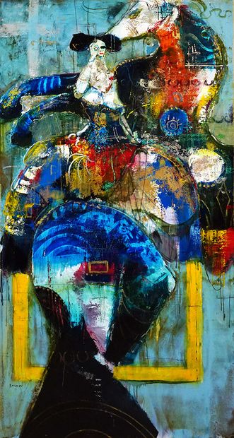 null BESNER, Dominic (1965-)

"La cité bleue d'une lunette"

Acrylic on canvas

Signed...