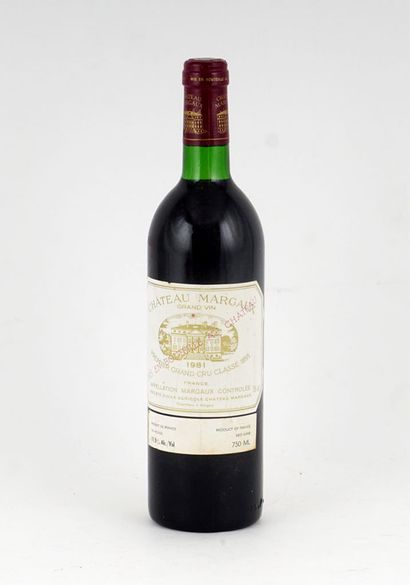  Château Margaux 1981 
Margaux Appellation Contrôlée 
Niveau B 
1 bouteille