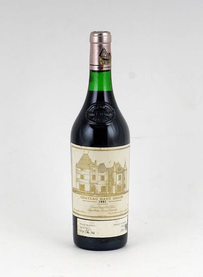  Château Haut-Brion 1981 
Graves Appellation Contrôlée 
Niveau A/B 
1 bouteille