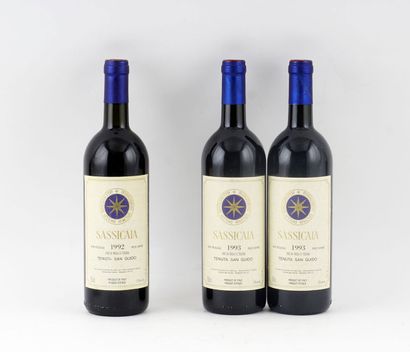 null Sassicaia 1992 1993 - 3 bouteilles