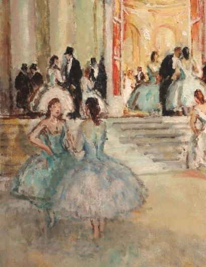 COSSON, Marcel Jean-Louis (1878-1956) À l'opéra Circa 1900 Huile sur toile Signée...