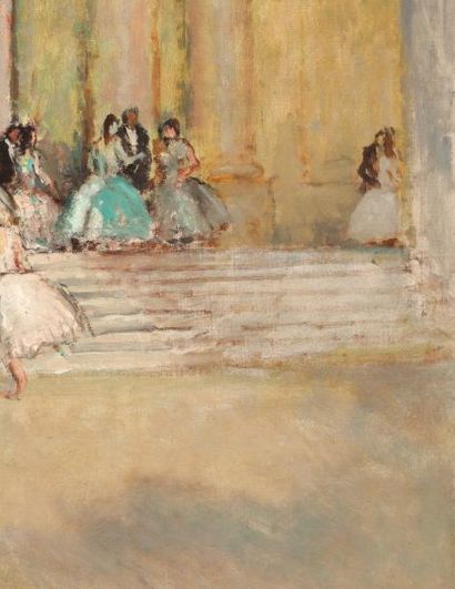 COSSON, Marcel Jean-Louis (1878-1956) À l'opéra Circa 1900 Huile sur toile Signée...