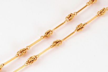 null 18K GOLD 
18K gold chain composed of openwork segments. 
Gross weight:26.1 g...
