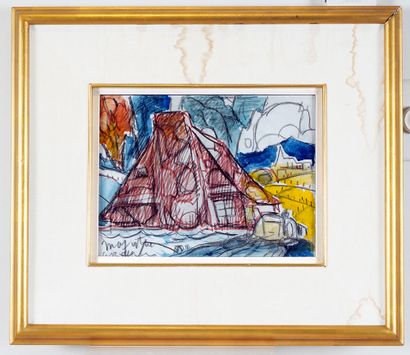 null FORTIN, Marc-Aurèle (1888-1970)
Maison canadienne en campagne
Aquarelle et fusain
Signée...