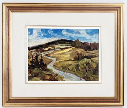 null AYOTTE, Léo (1909-1976)
Untitled - Country scene
Oil on board
Signed and dated...