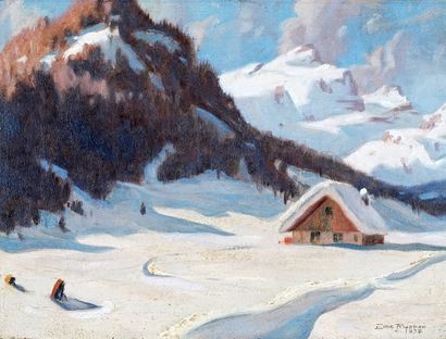 null RIORDON, Eric John Benson (1906-1948)
"Mountainous Landscape, Winter"
Huile...