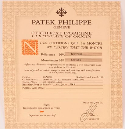 null PATEK PHILIPPE / PATEK PHILIPPE
Montre de dame Philippe Patek en or 18K.
Poids...