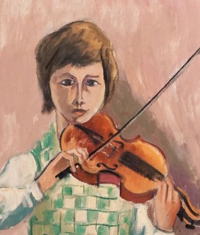 null MASSON, Henri Léopold (1907-1996)
Untitled - Young musicians
Oil on canvas
Signed...