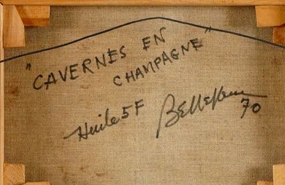 null BELLEFLEUR, Léon (1910-2007)
"Cavernes en Champagne"
Huile sur toile
Signée...