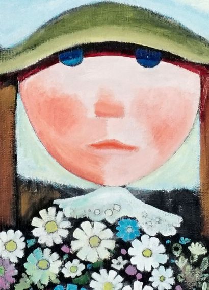 null DE GRÂCE, Nérée (1920-2002)
Lady with flowers
Oil on canvas
Signed on the lower...