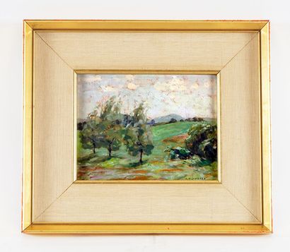 null JACKSON, Alexander Young (1882-1974)
Paysage aux collines (verso: Au bord de...