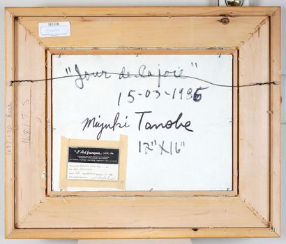 null TANOBÉ, Miyuki (1937)
"Jour de la joie"
Techniques mixtes sur panneau
Signée...