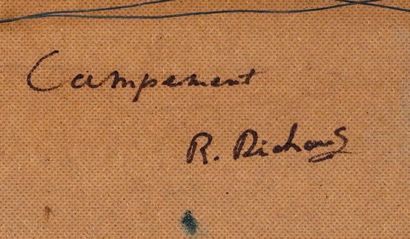 null RICHARD, René (1895-1982)
"Campement"
Huile sur isorel
Signée en bas à gauche:...