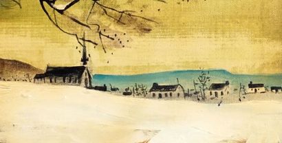 null HUDON, Normand (1929-1997)
"Le vieil arbre en hiver"
Oil on canvas board
Signed...