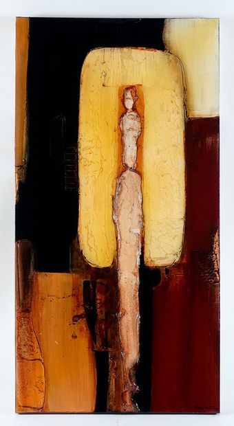 null TREMBLAY, Sylvain (1966-)
"Schémas d'une dame"
Mixed media on canvas
Signed...