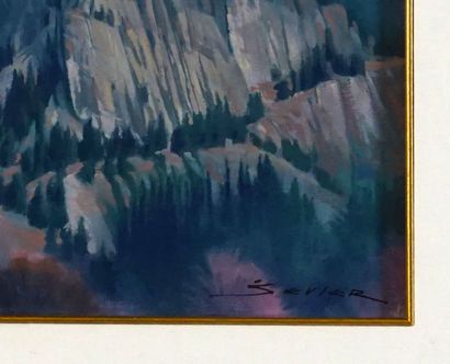 null SEVIER, Gerald Leslie (1934-)
"Lillcoet Mountain Mood"
Huile sur toile
Signée...