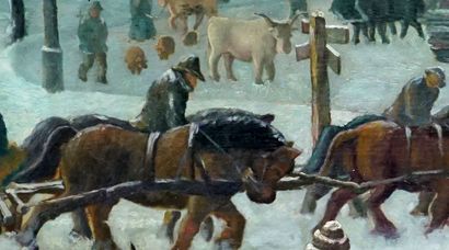 null GAJDOS, János (1912-1950)
Towards the Winter Market
Oil on board
Signed and...