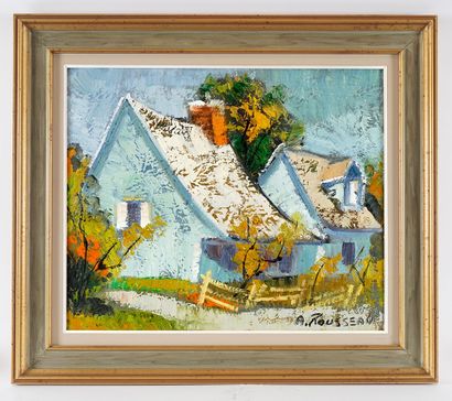 null ROUSSEAU, Albert (1908-1982)
"Maison bleue à Vaudreuil"
Oil on canvas
Signed...