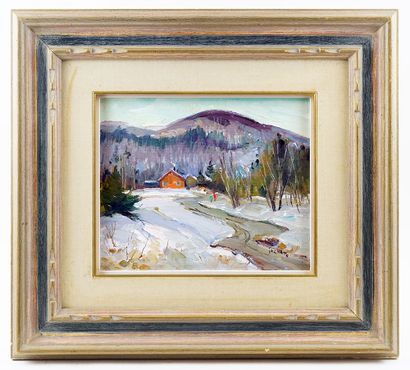 null IACURTO, Francesco (1908-2001)
"Stoneham"
Oil on canvas
Signed on the lower...