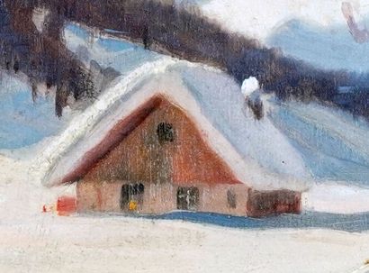 null RIORDON, Eric John Benson (1906-1948)
"Mountainous Landscape, Winter"
Oil on...