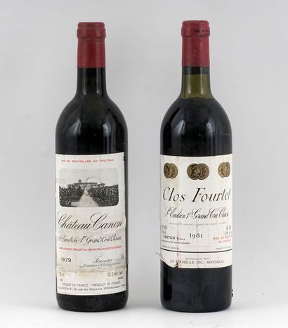 null Château Canon 1979 Clos Fourtet 1981 - 2 bouteilles