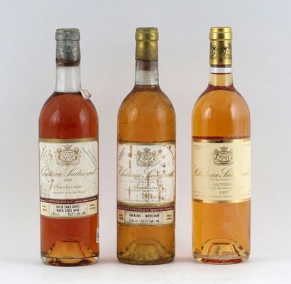null Château Suduiraut 1970, 1978 1997 - 3 bouteilles