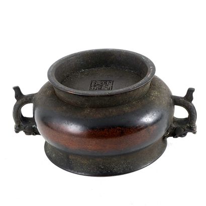 null CHINE / CHINA 

Cooper incense burner with dragon's shape handles. 'Hall of...