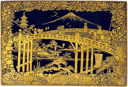 null FUKUSHIMA

Boîte, signée Fukushima et K24 (or 24 carat). Japon, période Meiji-Taisho....