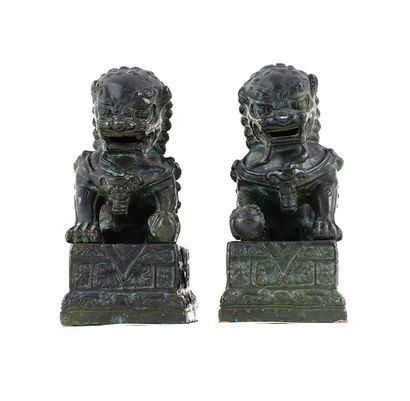 null CHINE / CHINA

Couple de lions en bronze. 
Chine, XVIII-XIXe siècle

Hauteur...