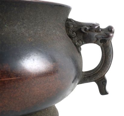 null CHINE / CHINA 

Cooper incense burner with dragon's shape handles. 'Hall of...