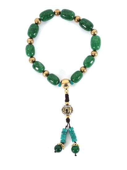 null SINO-TIBET



Bracelet de prière en jadéite sino-tibétaine avec cuivre et turquoise....