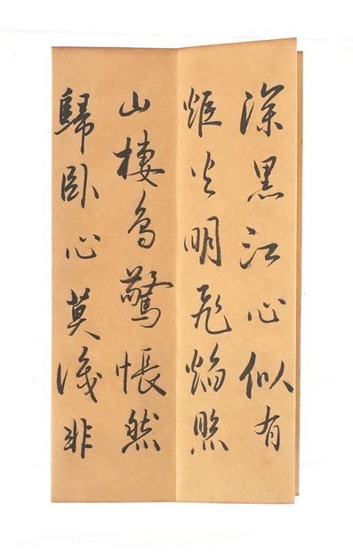 null ÉCOLE CHINOISE / CHINESE SCHOOL

A small ink on paper cursive calligraphy album....