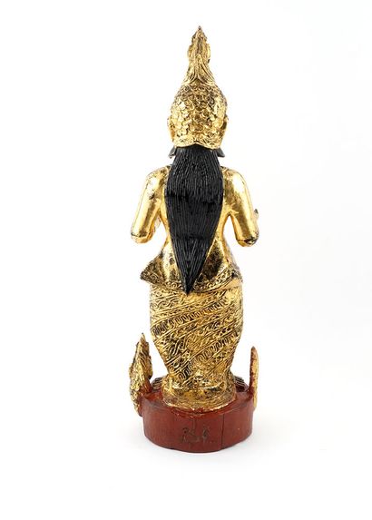 null BIRMANIE / BIRMANIA

Wooden subject, representing a worshipper. 
Burma, around...