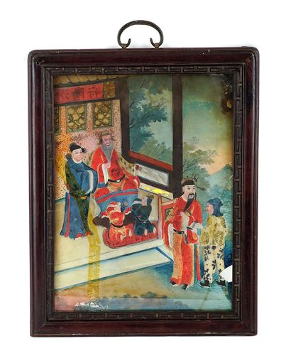 null CHINE / CHINA

Oil on glass, fixed under glass. China, around 1900

Measures...