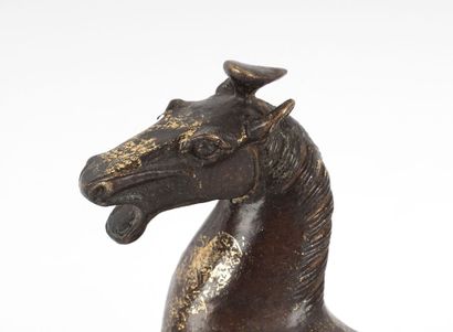 null CHINE / CHINA



Un ornement de cheval en bronze partiellement doré. 



Hauteur...