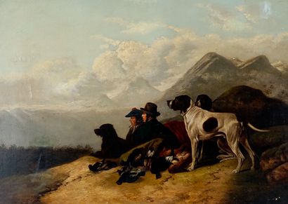 null ANSDELL, Richard (1815-1885)
"The rest after the hunt"
Oil on canvas
Signed...