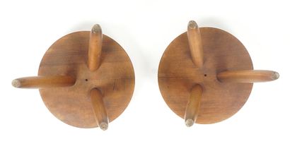 null CHARLOTTE PERRIAND (1903-1999)

Pair of "Berger" stool in wood by the artist...