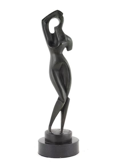 null After Alexander ARCHIPENKO (1887-1964)
Woman Combing her Hair
Bronze
Signed...