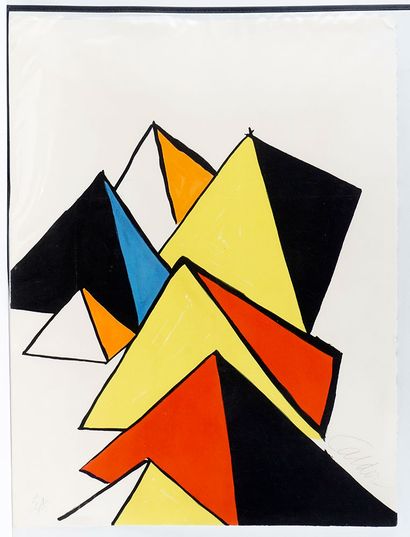 null CALDER, Alexander (1898-1976)
Pyramids (c.1970)
Lithograph
Signed on the lower...