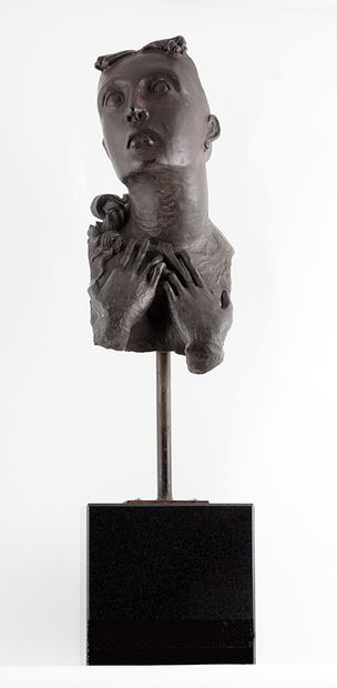 null DE DIOS, Juan (active 20th c.)
Contemplation
Bronze with brown patina on marble...