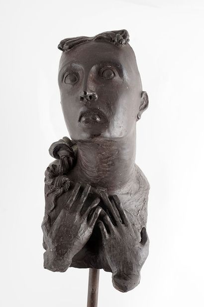 null DE DIOS, Juan (active 20th c.)
Contemplation
Bronze with brown patina on marble...