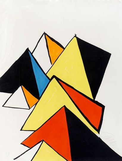 null CALDER, Alexander (1898-1976)
Pyramids (c.1970)
Lithograph
Signed on the lower...